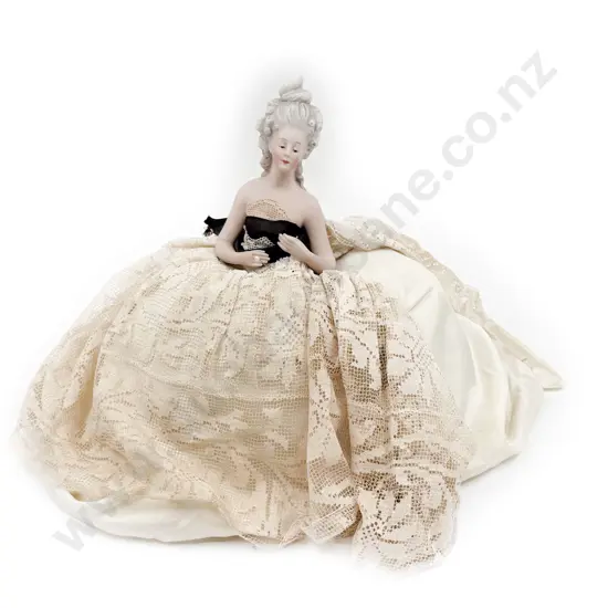 Antique German Half Head China Doll