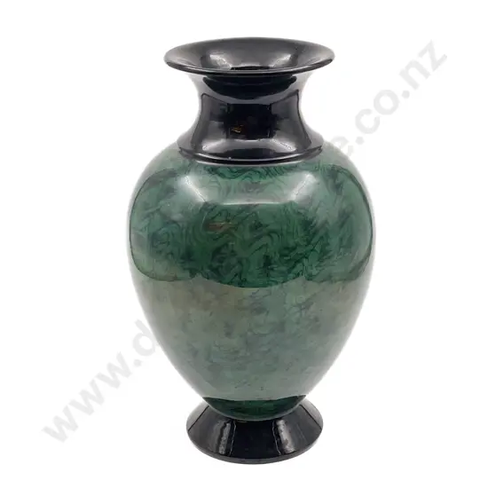 Large Malachite Green Glazed Decorative Vase