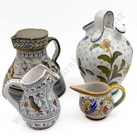 Three Italian Ceramic Jugs & Other (A/F)