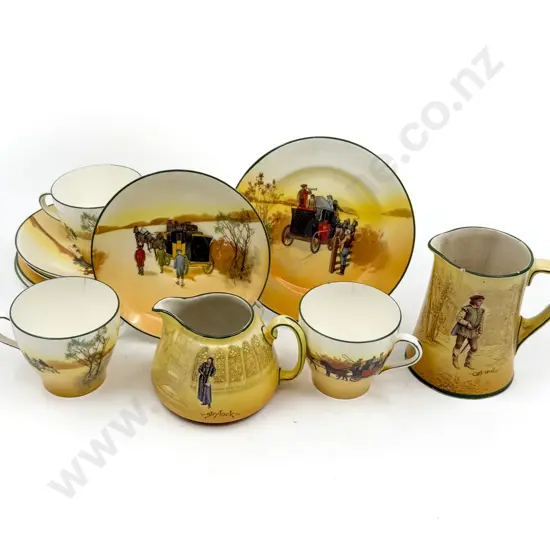 Assorted RD Coaching Days China & Two Shakespeare Ware Jugs (Both A/F)