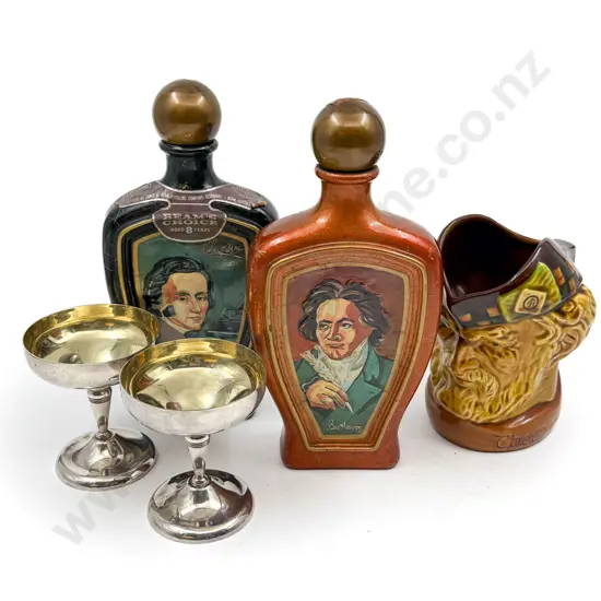 Two Character Whisky Decanters McCallum's Jug & Two Goblets