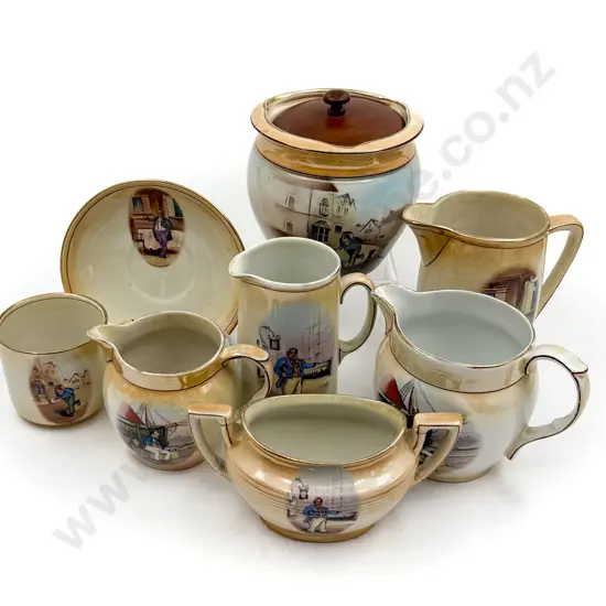 Grimwades Dickens Ware Biscuit Barrel & Assorted
