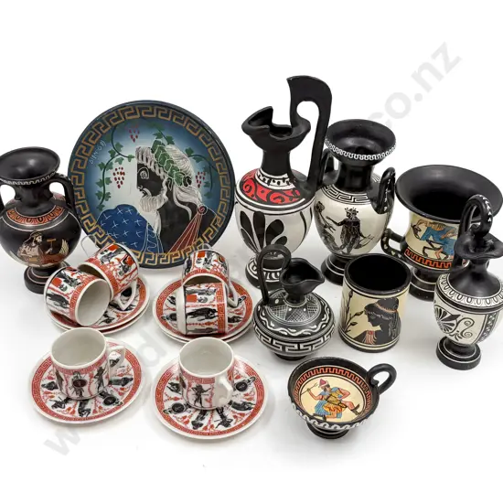 Selection Greek Etruscan Style Pottery