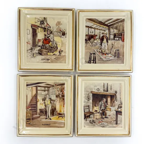 Four Newhall Dickens Wall Plaques