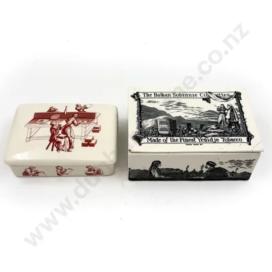 Balkan Sobranie Ceramic Cigarette Box & Wedgwood Example (A/F)