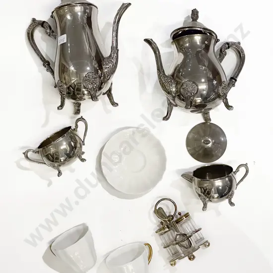 Two RD Cups & Saucers & S/P