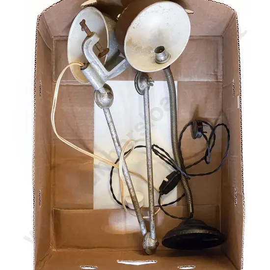 Two Vintage Adjustable Lamps