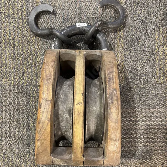 Double Rope Pulley with Two Hooks