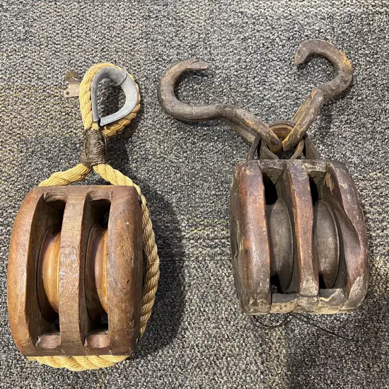 Two Double Rope Pulleys