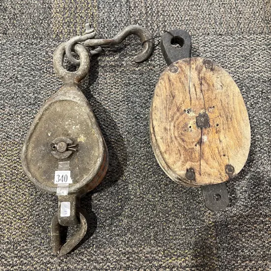 Two Double Rope Pulleys