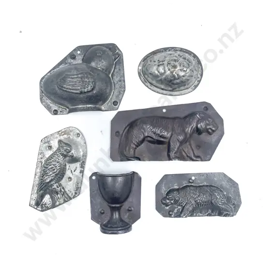Six Tin Moulds