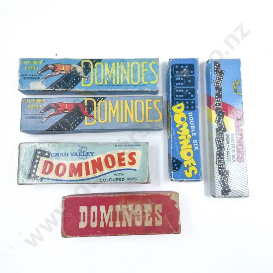 Six Boxed Domino Sets