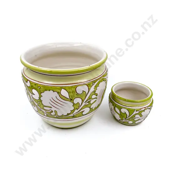 Two Italian Ceramic Jardinieres