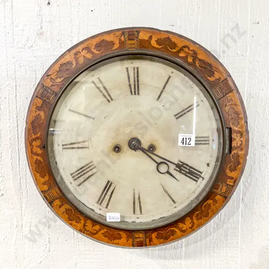 Victorian Inlaid Framed Wall Clock