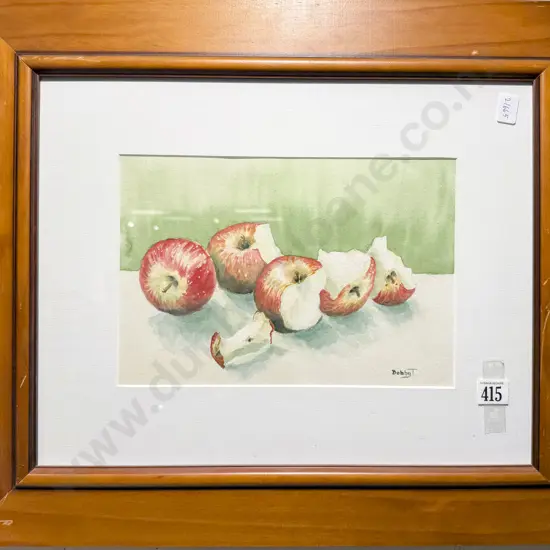 Bobby T - Still Life of Apples - Watercolour