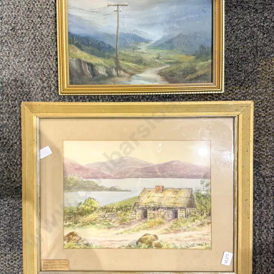 I. Cox - Country Scene - Oil on Board & Other