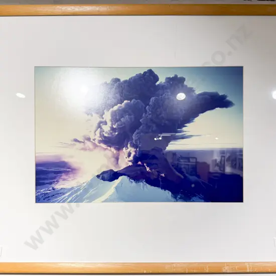 Framed C-Type Photographic Print of Volcanic Eruption