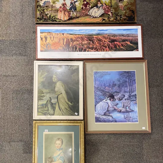 Five Assorted Framed Artworks