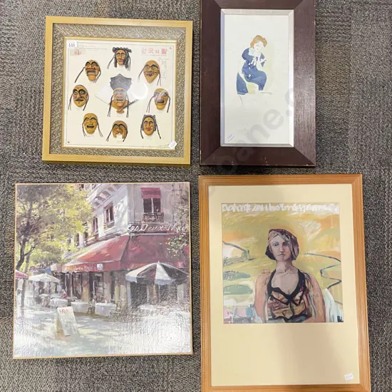 Four Assorted Framed Artworks