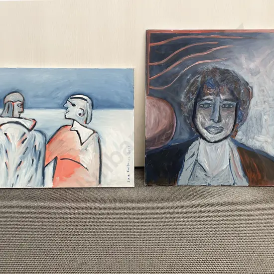 Lee Feltham - The Conversation - Acrylic on Canvas & Other