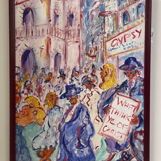 Unknown Artist - Street Scene - Acrylic on Canvas