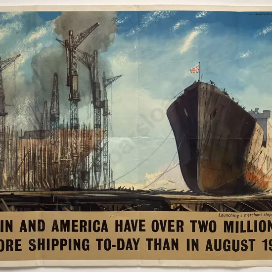 Vintage Circa 1940's Anglosphere Shipping Advertisement