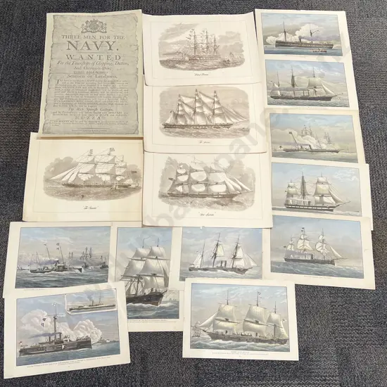 Quantity of Nautical Interest Ship Prints etc