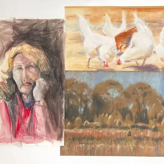 Les Finch (1940 - 2020) - Untitled Pastels (3) (Unframed)