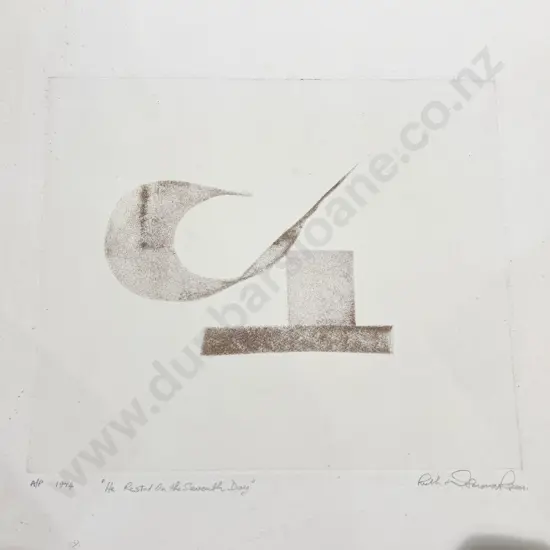 Unknown Artist - "He Rested on the Seventh Day" - Unframed Ltd Ed Print