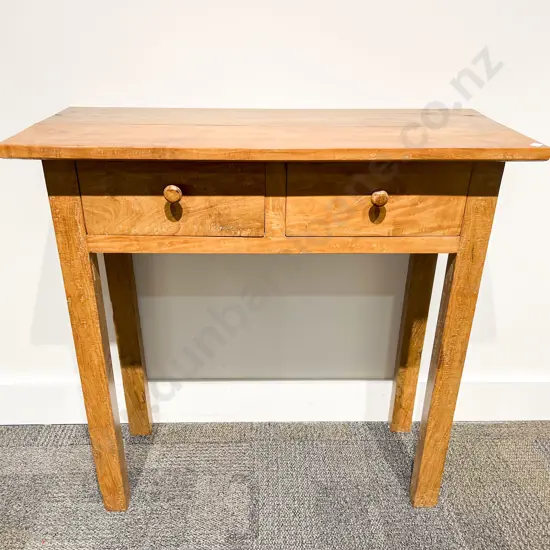 Fruitwood Two Drawer Side Table