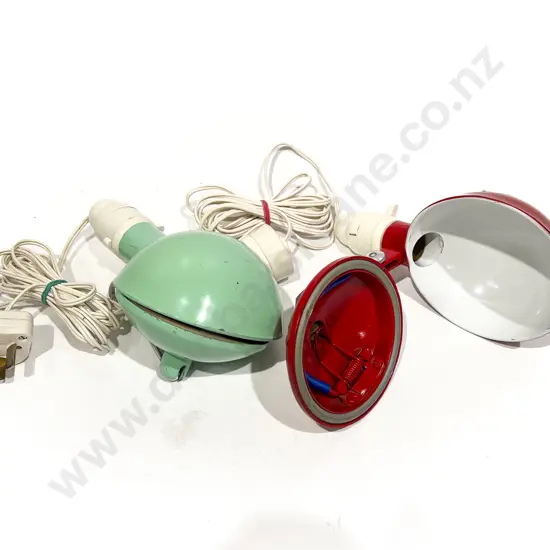 Two Mid C20th Enamelled Diecast Clip On Lights