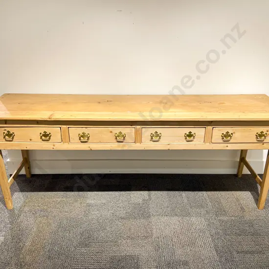 Victorian Pine Four Drawer Kitchen Side Table