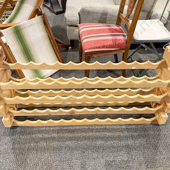 Pine Four Rack Wine Rack