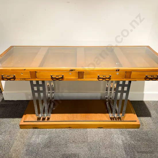 Art Deco Retail Four Drawer Counter Top Display with Original Sunglass Handles