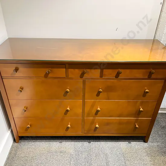 Kauri Modern Nine Drawer Combination Chest