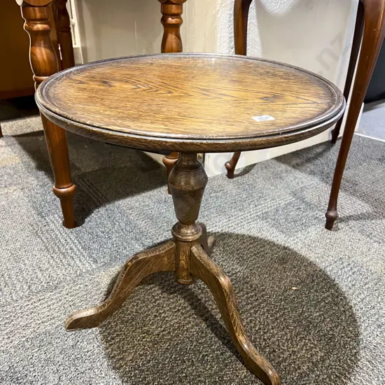 Oak Tripod Wine Table