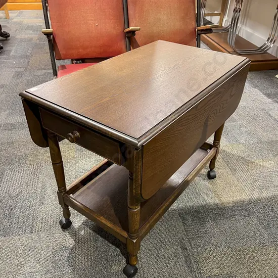 Oak Drop Leaf Tea Trolley
