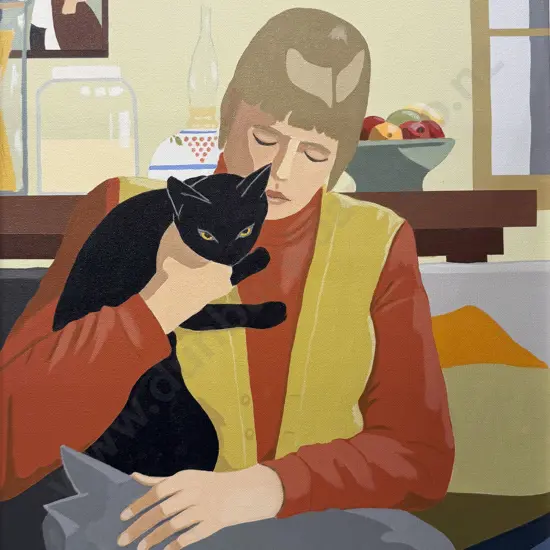 Ann Tolson - Portrait with Cats