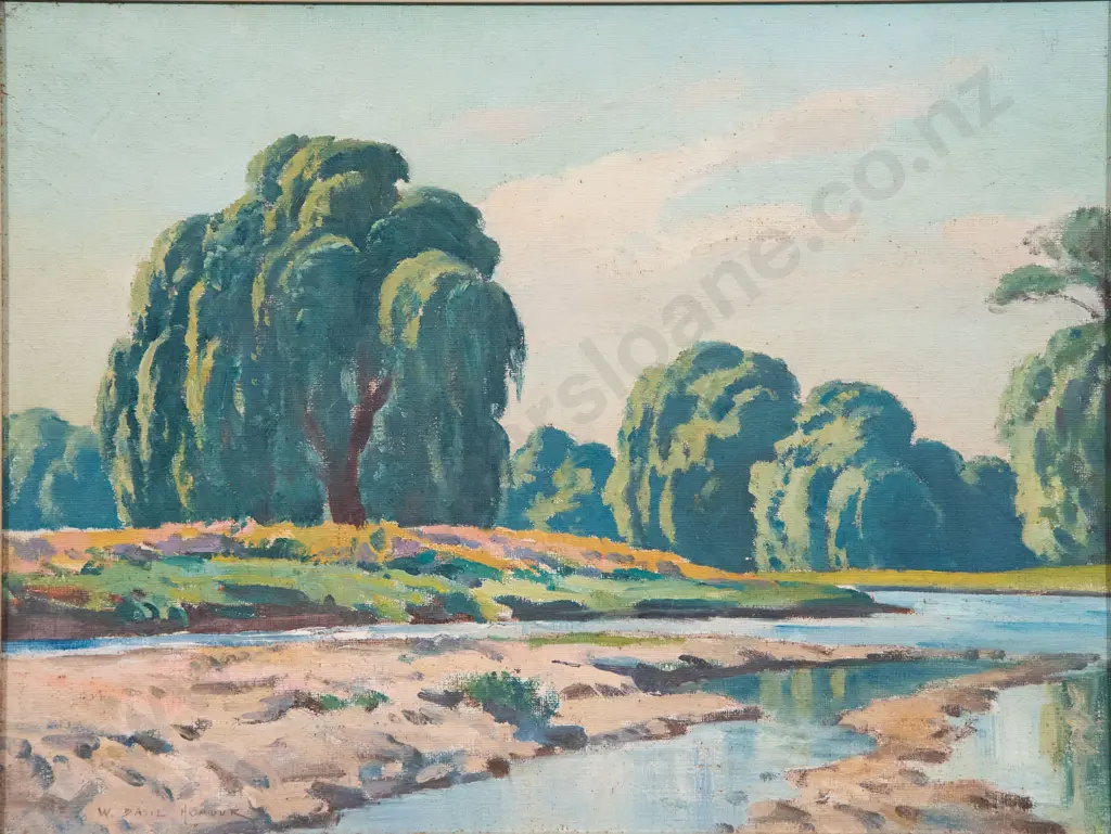 W. Basil Honour - Riwaka River Landscape Image 1++