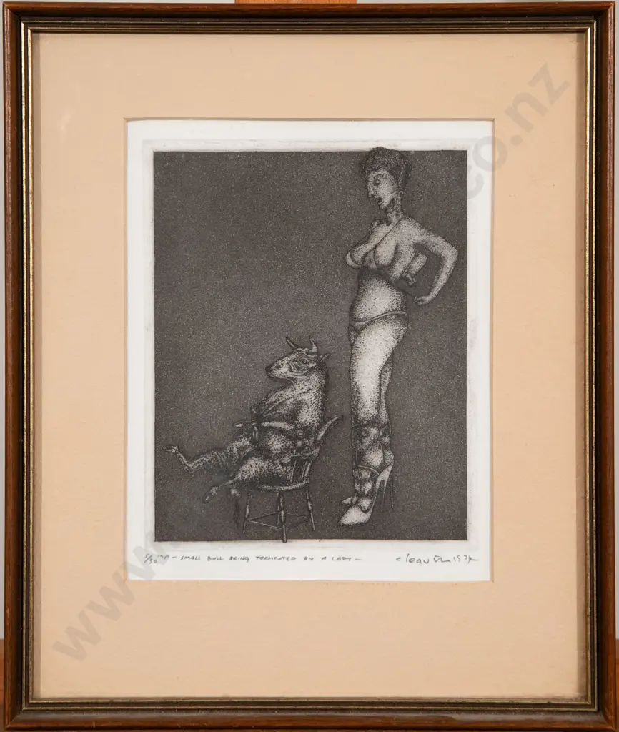 Barry Cleavin - Small Bull Being Tormented by a Lady Image 1++