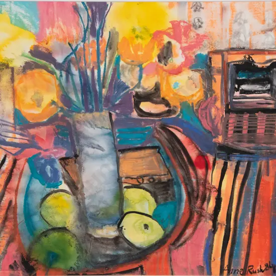 Anne Rush - Interior with Flowers
