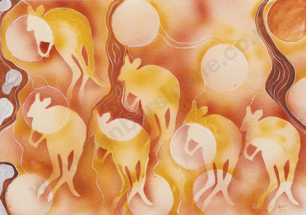 Unknown Artist - Kangaroo Abstract Image 1++