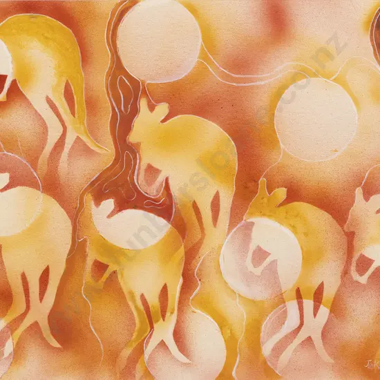 Unknown Artist - Kangaroo Abstract