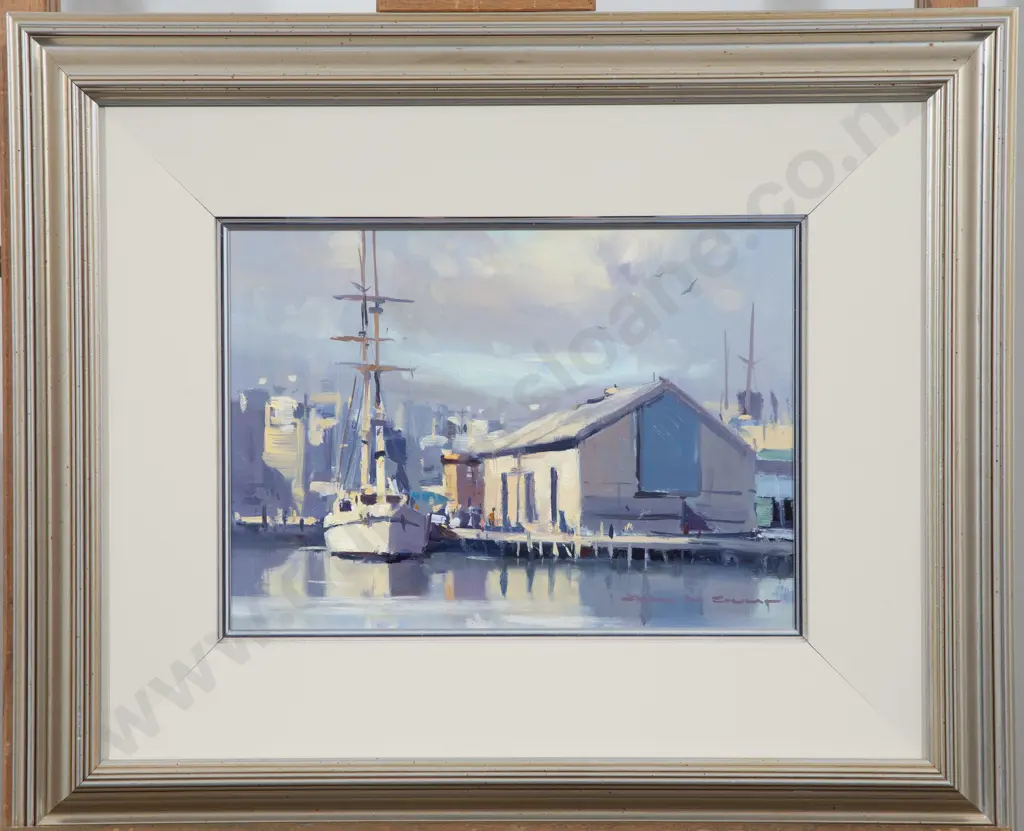 John Crump - Early Morning on Wellington Wharves Image 1++