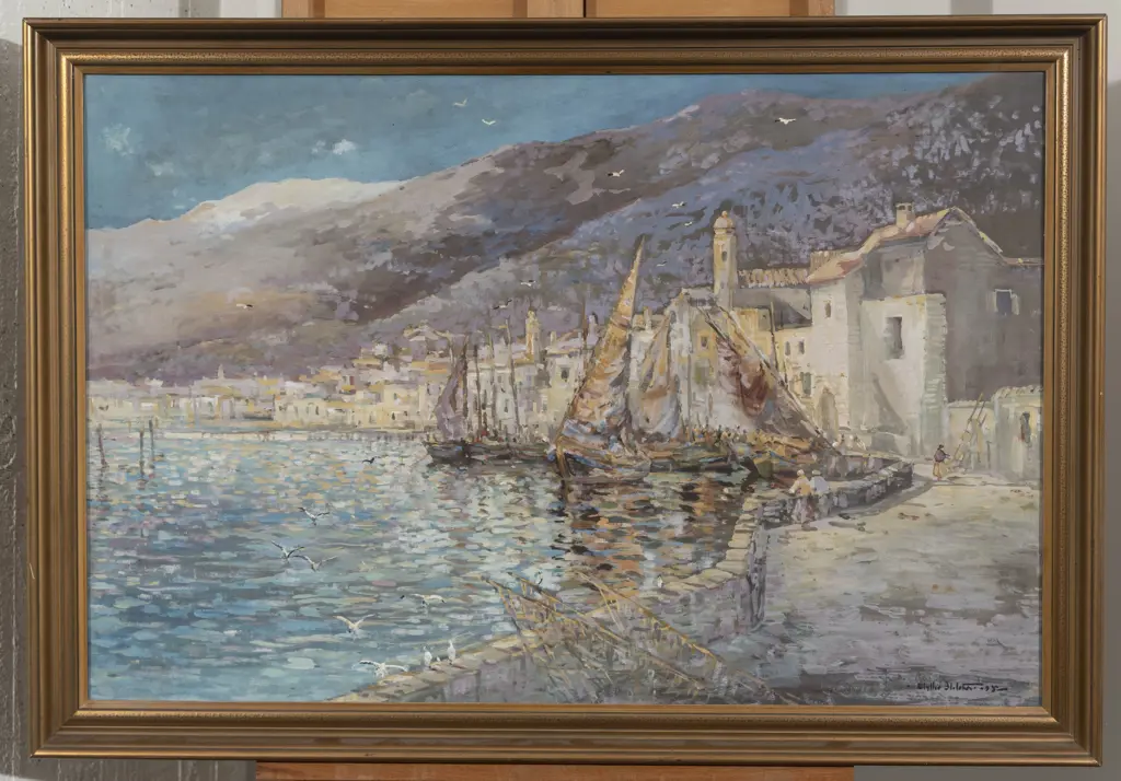 Blythe Fletcher - Mediterranean Dockside Scene Image 1++