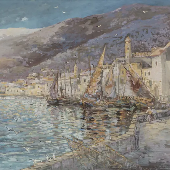 Blythe Fletcher - Mediterranean Dockside Scene