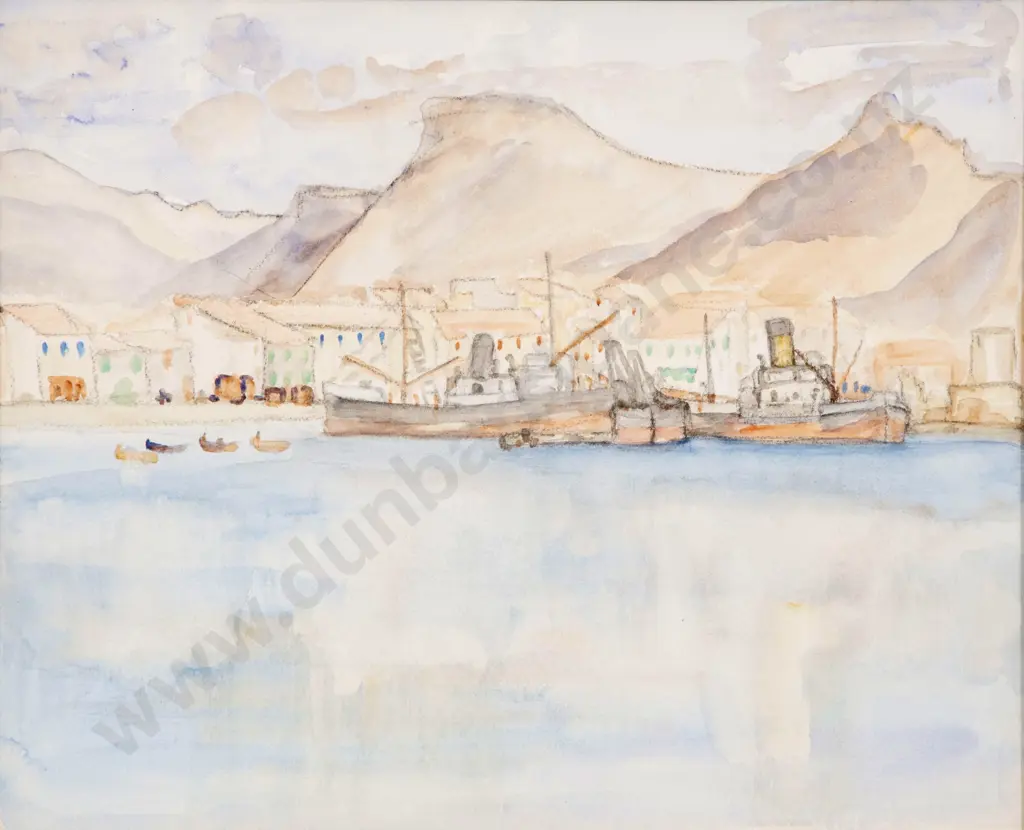 Maude Burge (1865 - 1957) - Harbour Study Image 1++