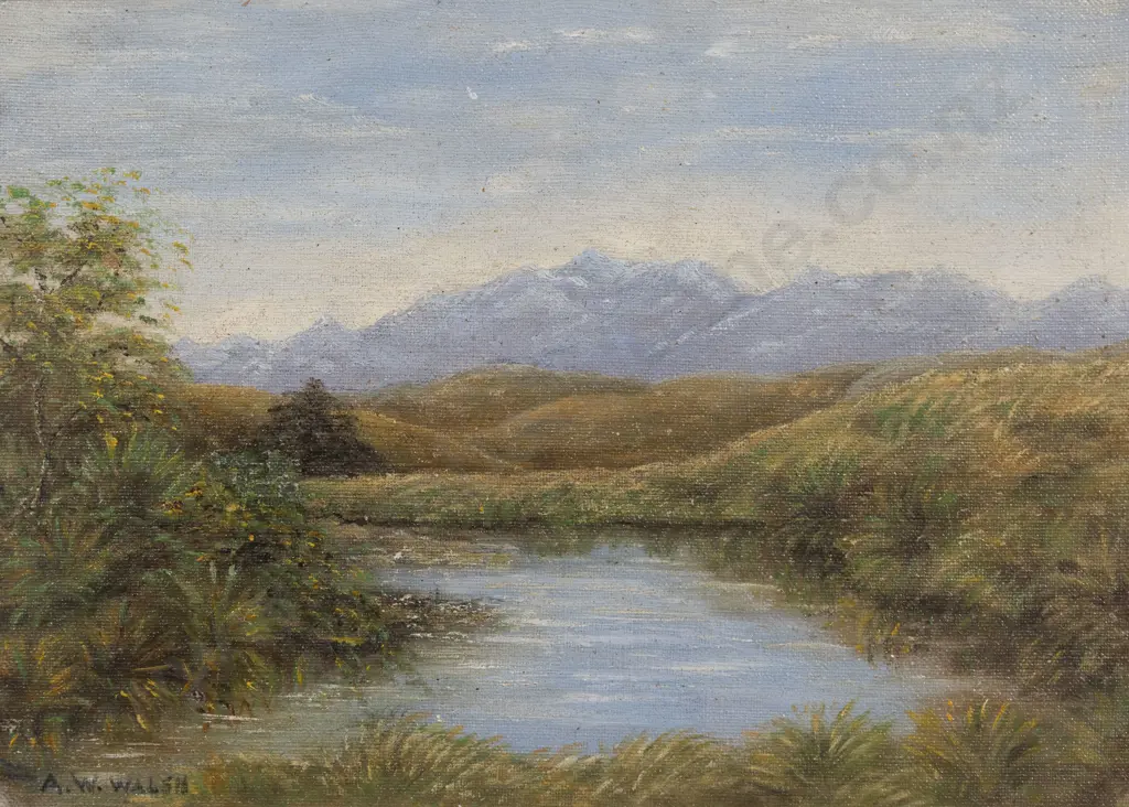 Alfred Wilson Walsh - South Island Landscape Image 1++