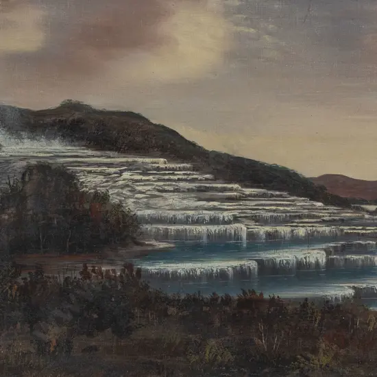 Signed Victoria Studio Hamilton - The White Terraces Rotomahana