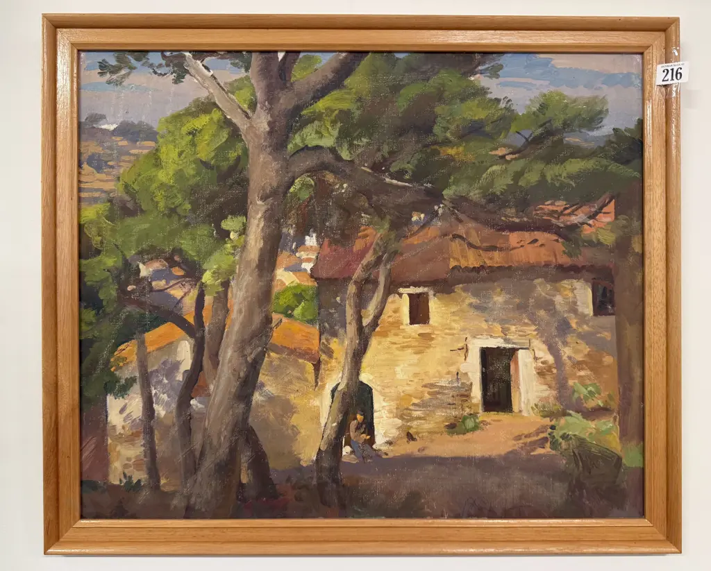 Attributed Cedric Savage - Cottage and Figure Image 1++